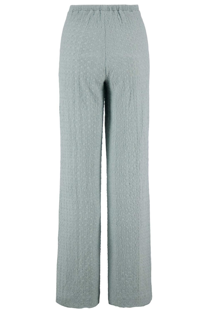 BROEK VAN CRINKLE STOF 0303-066 VERGRIJSD BLAUW
